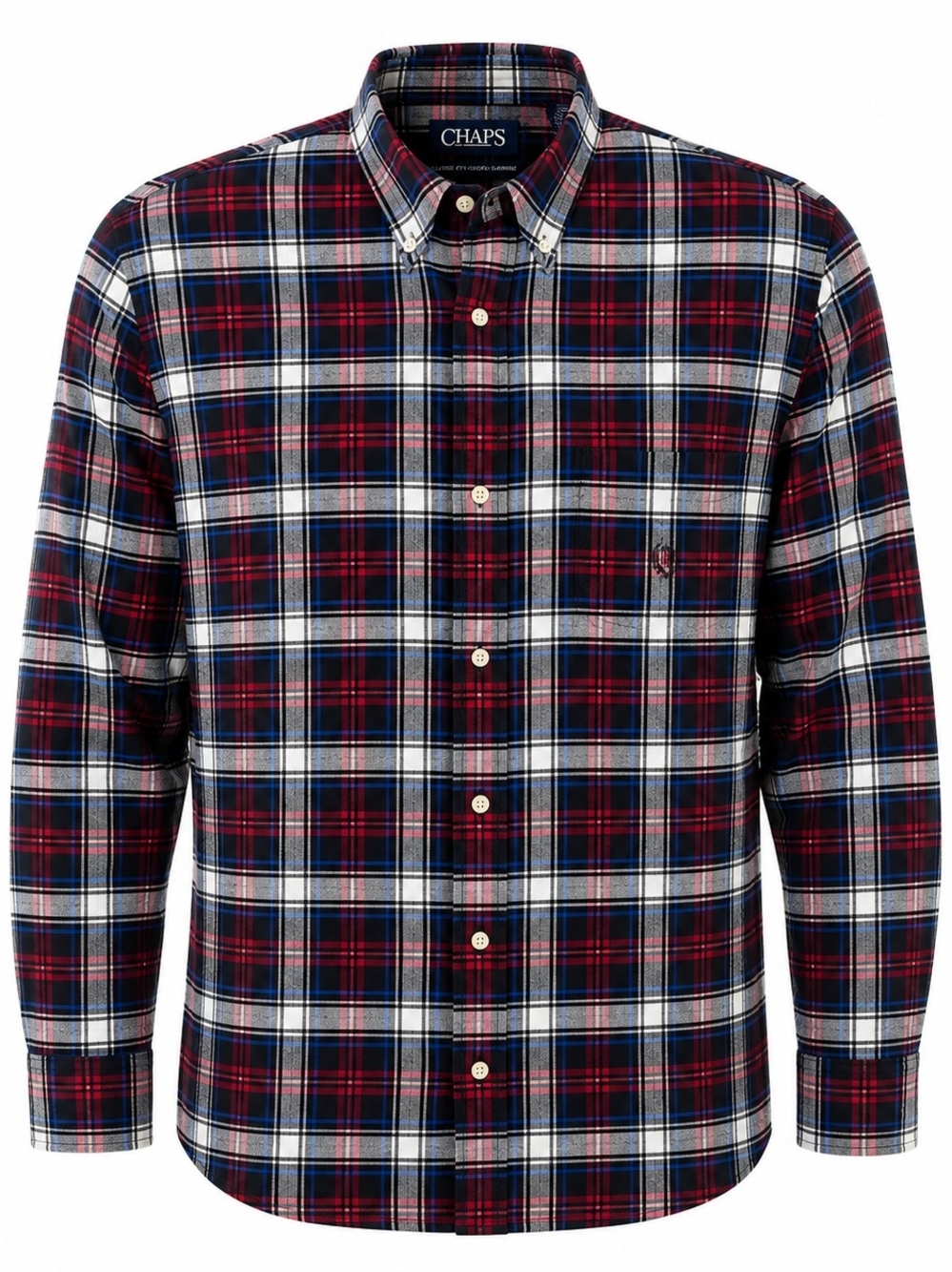 CHAPS Mens XL Plaid Button Down Shirt Mountain Minimalist Long Sleeve Classic